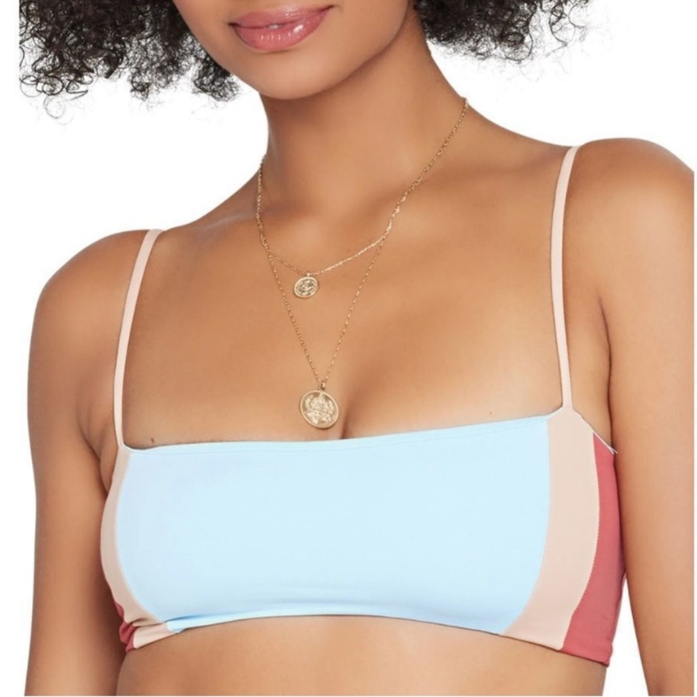 L*Space Rebel Heart Bandeau Bikini Top Size Small
